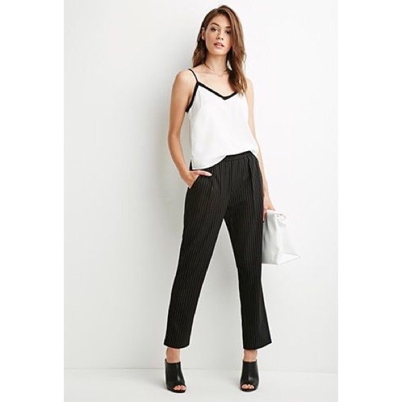 Forever 21 Pants - F21 Tapered Pinstripe Pants